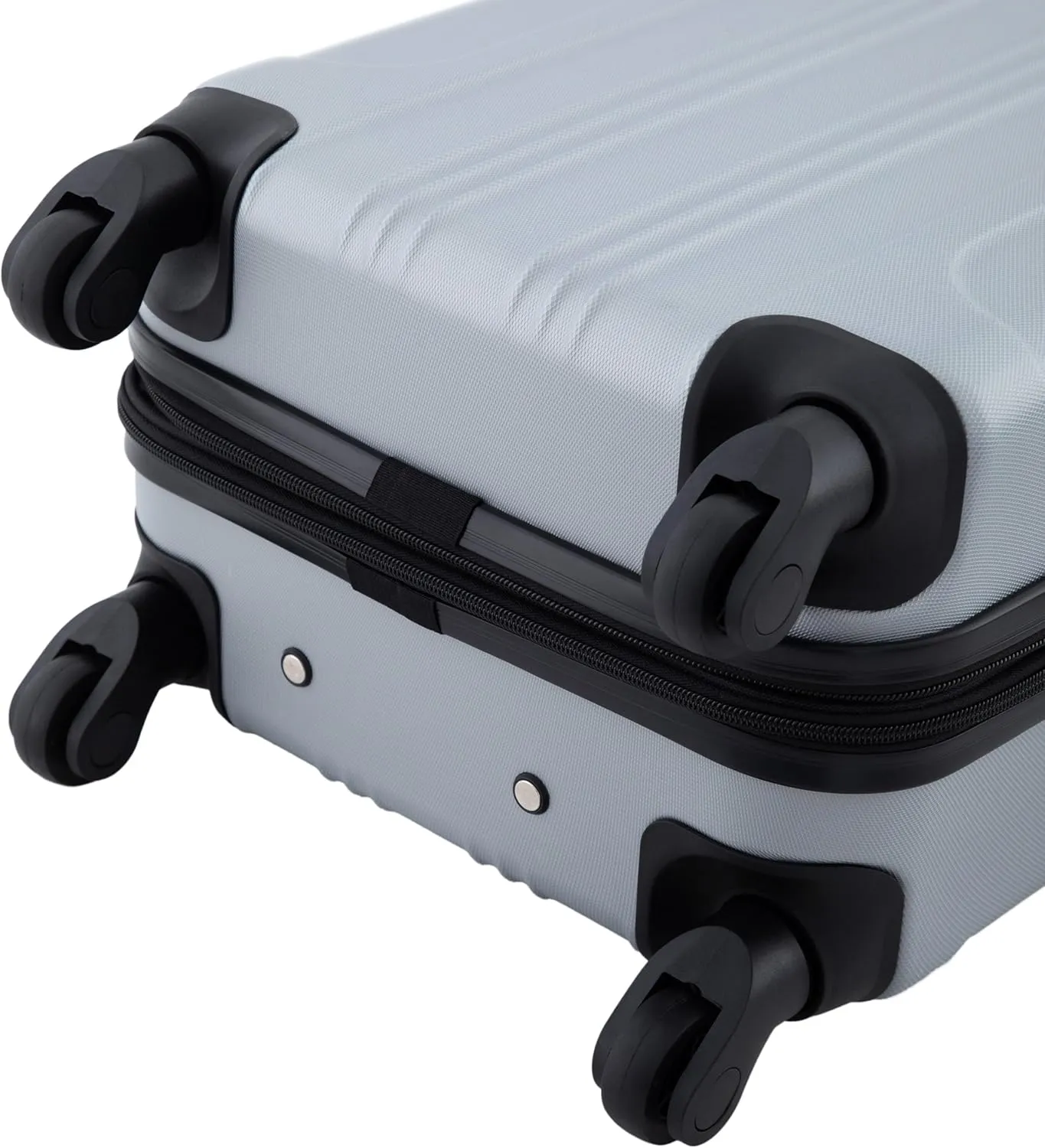 Travelers Club Chicago Hardside Expandable Spinner Luggage, Silver, 20" Carry-On