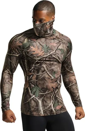 TSLA Men's Thermal Long Sleeve Compression Shirts, Mock/Turtleneck Winter Sports Running Base Layer Top