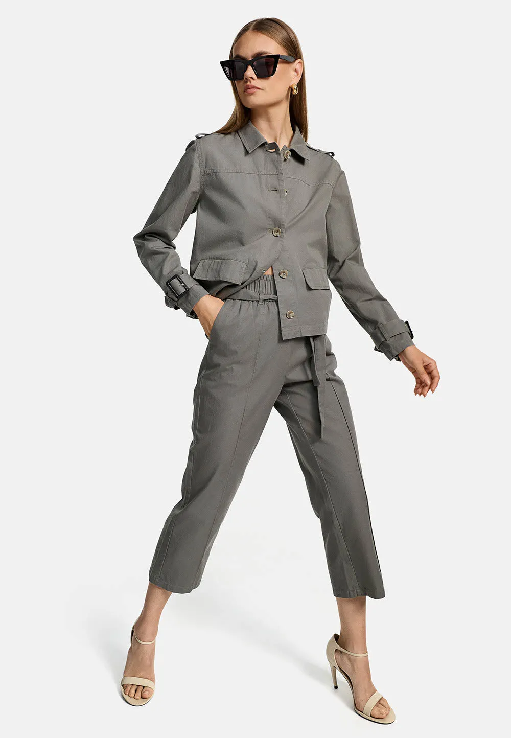 Utility Style Jacket - OLIVE