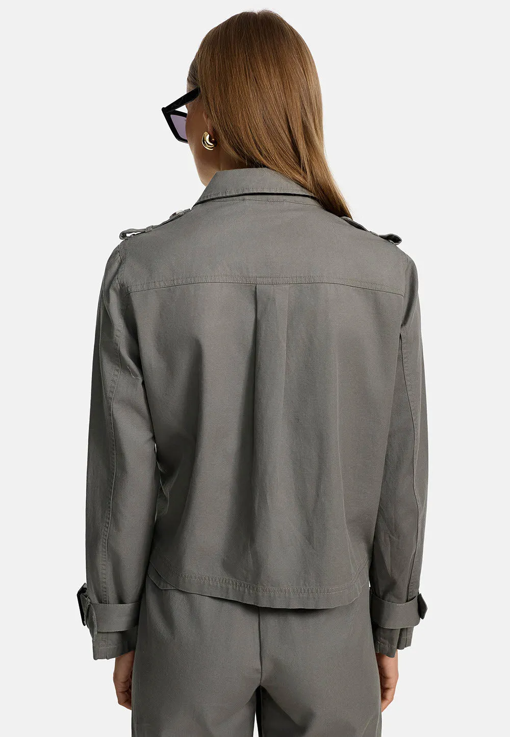 Utility Style Jacket - OLIVE