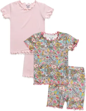 Vaenait Toddler Girls Boys Kids Girls Boys Animal Flower Patern Sleepwear Pajamas Summer Viscose Pjs