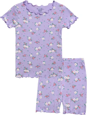 Vaenait Toddler Girls Boys Kids Girls Boys Animal Flower Patern Sleepwear Pajamas Summer Viscose Pjs