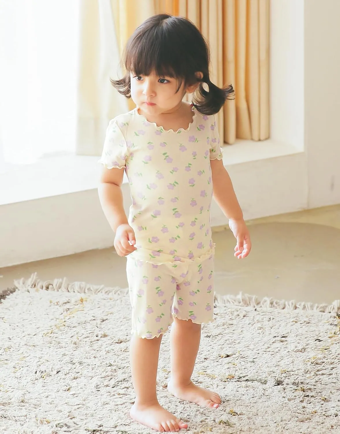 Vaenait Toddler Girls Boys Kids Girls Boys Animal Flower Patern Sleepwear Pajamas Summer Viscose Pjs