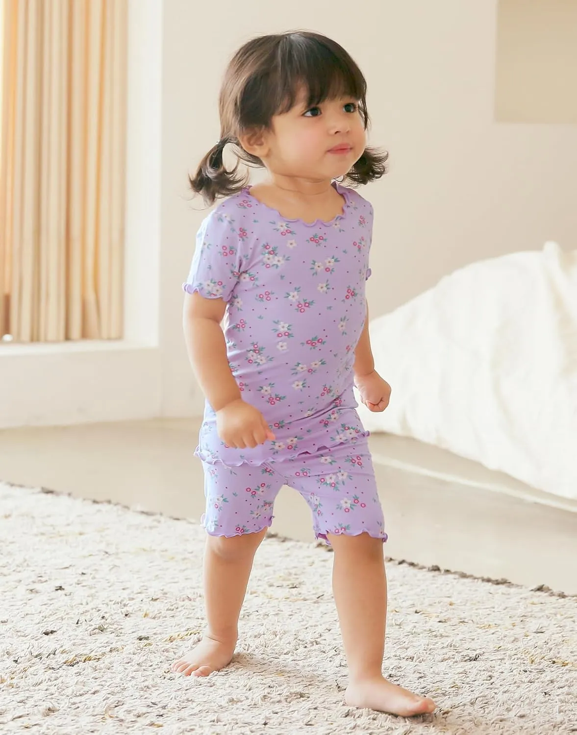 Vaenait Toddler Girls Boys Kids Girls Boys Animal Flower Patern Sleepwear Pajamas Summer Viscose Pjs