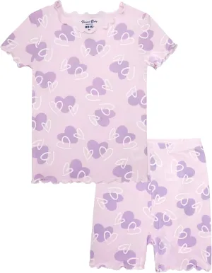 Vaenait Toddler Girls Boys Kids Girls Boys Animal Flower Patern Sleepwear Pajamas Summer Viscose Pjs