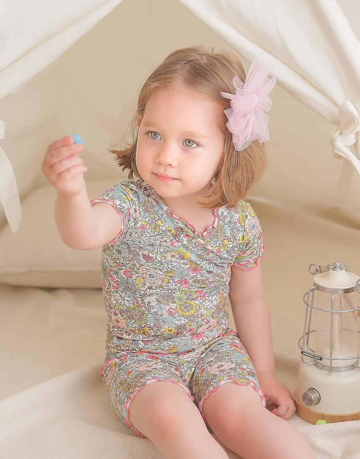 Vaenait Toddler Girls Boys Kids Girls Boys Animal Flower Patern Sleepwear Pajamas Summer Viscose Pjs