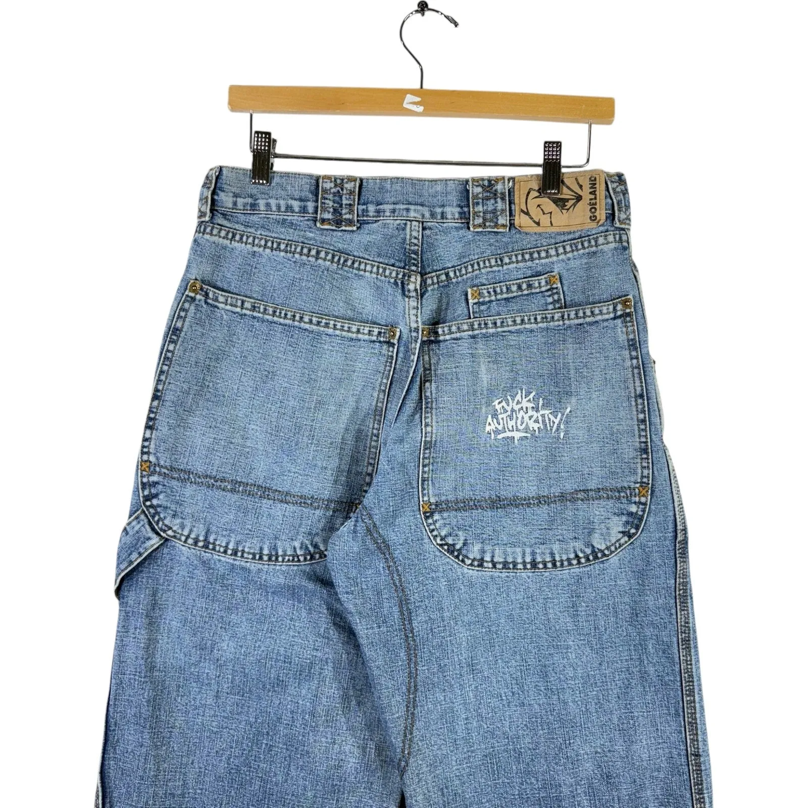 Vintage Goland Productions Embroidered Carpenter Denim XS