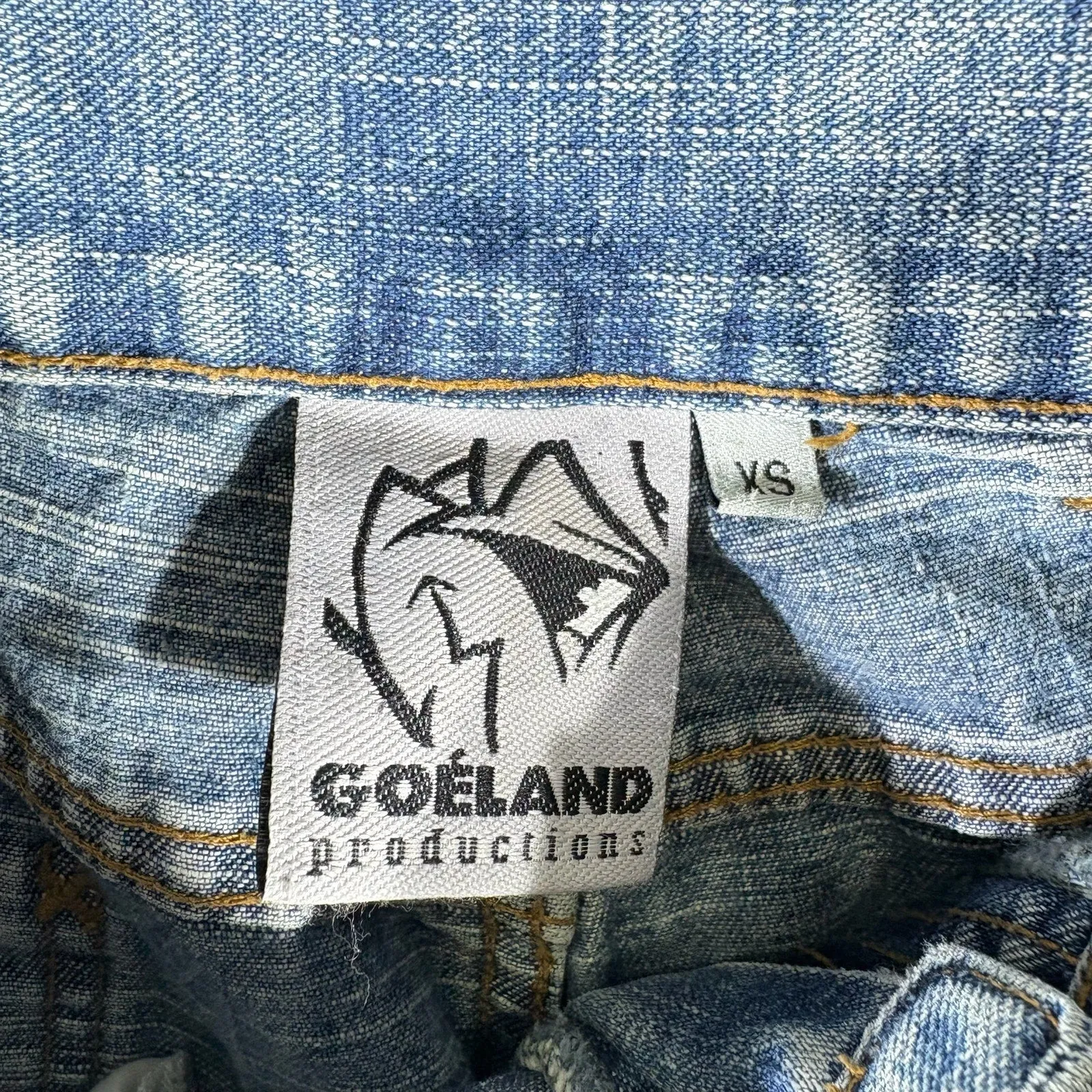 Vintage Goland Productions Embroidered Carpenter Denim XS