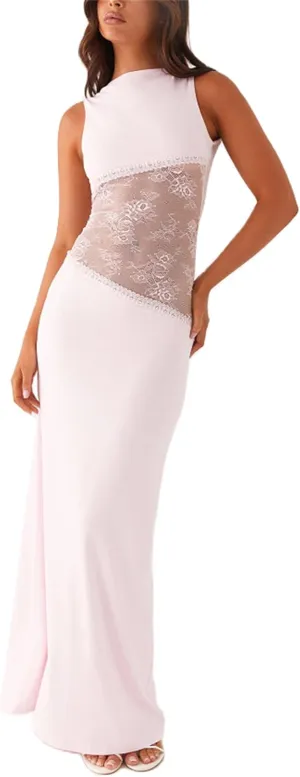 Women Sexy Hollow Out Maxi Dress Sleeveless Backless Lace Pachwork Bodycon Long Dress Y2k Going Out Party
