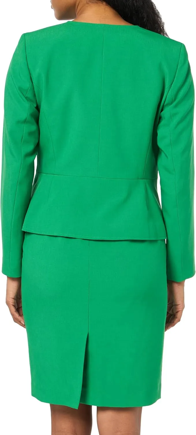 Women's Cardigan-Style Blazer & Sheath Dress