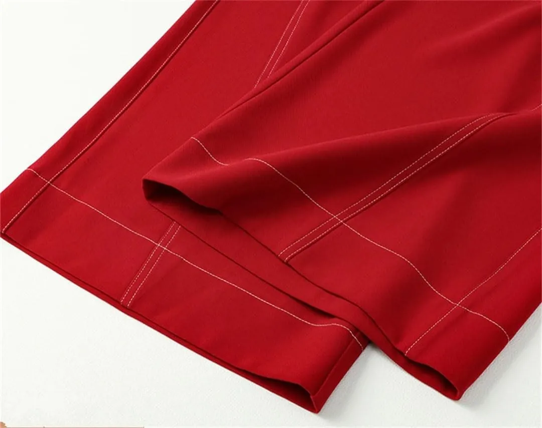 Women's High Waist Wide Leg Pants Straight Loose Trousers