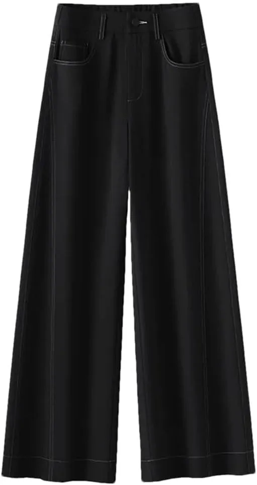 Women's High Waist Wide Leg Pants Straight Loose Trousers
