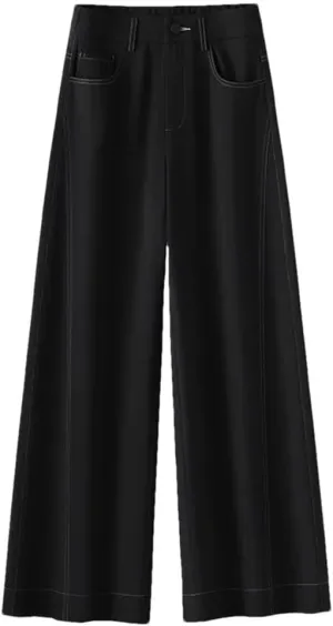 Women's High Waist Wide Leg Pants Straight Loose Trousers