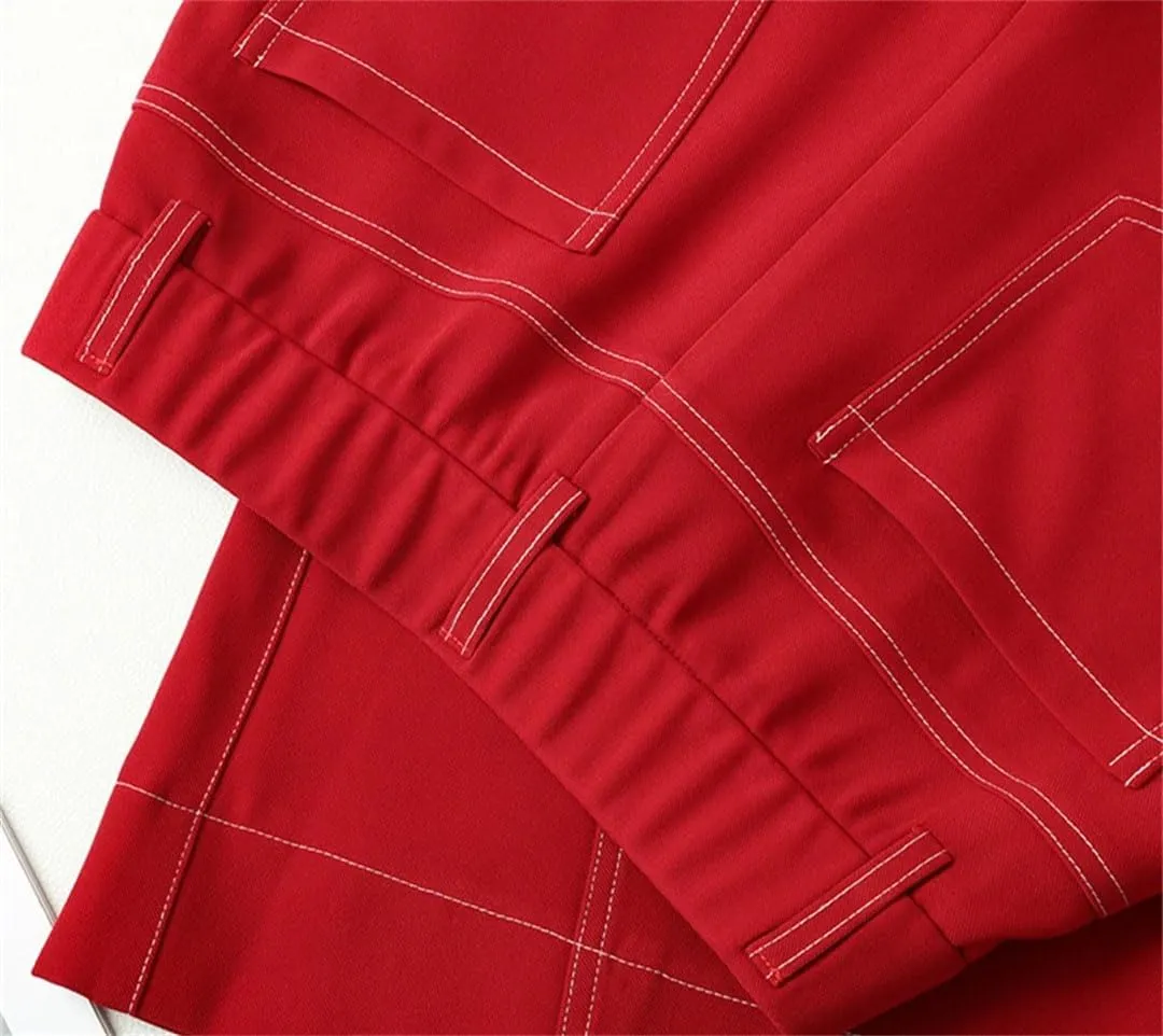 Women's High Waist Wide Leg Pants Straight Loose Trousers