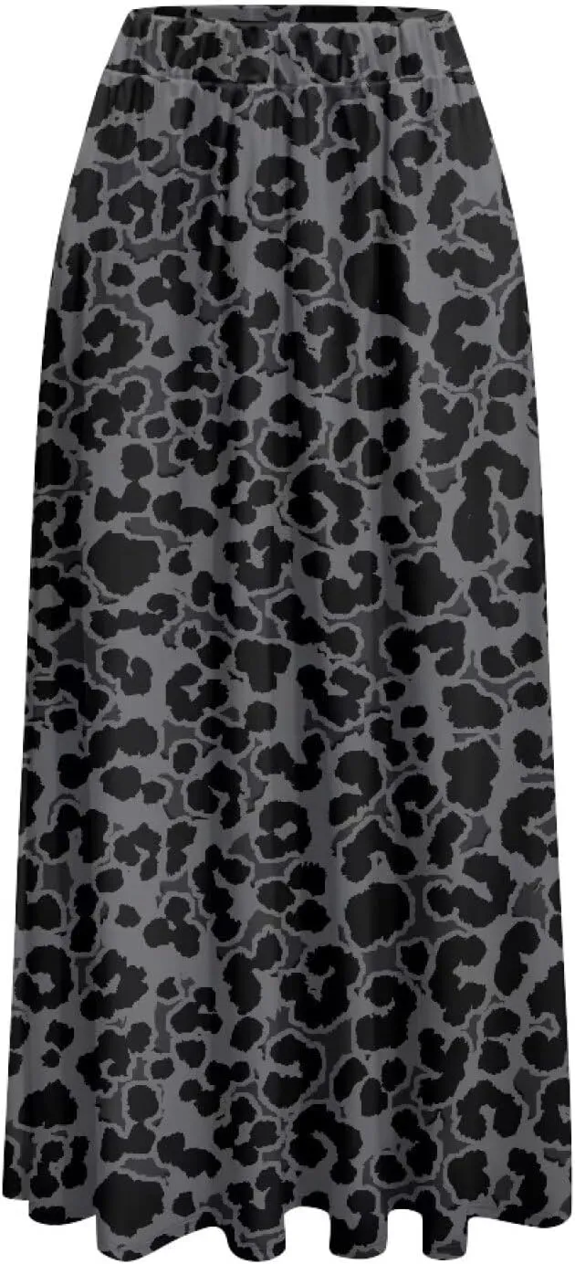 Women's High Waiste Skirt Long Maxi Swing Skirt Vacation Novelty Semi Formal Fit Skirt with Double Pockets