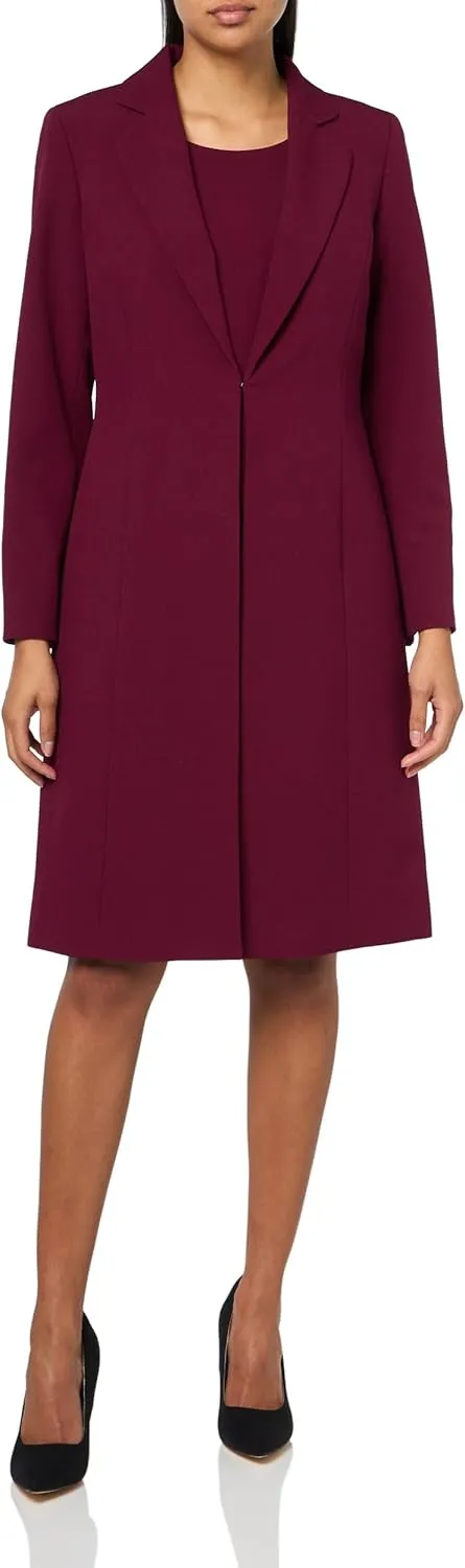 Women's Long Jacket & Sheath Dress 2pc Set