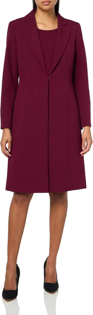 Women's Long Jacket & Sheath Dress 2pc Set