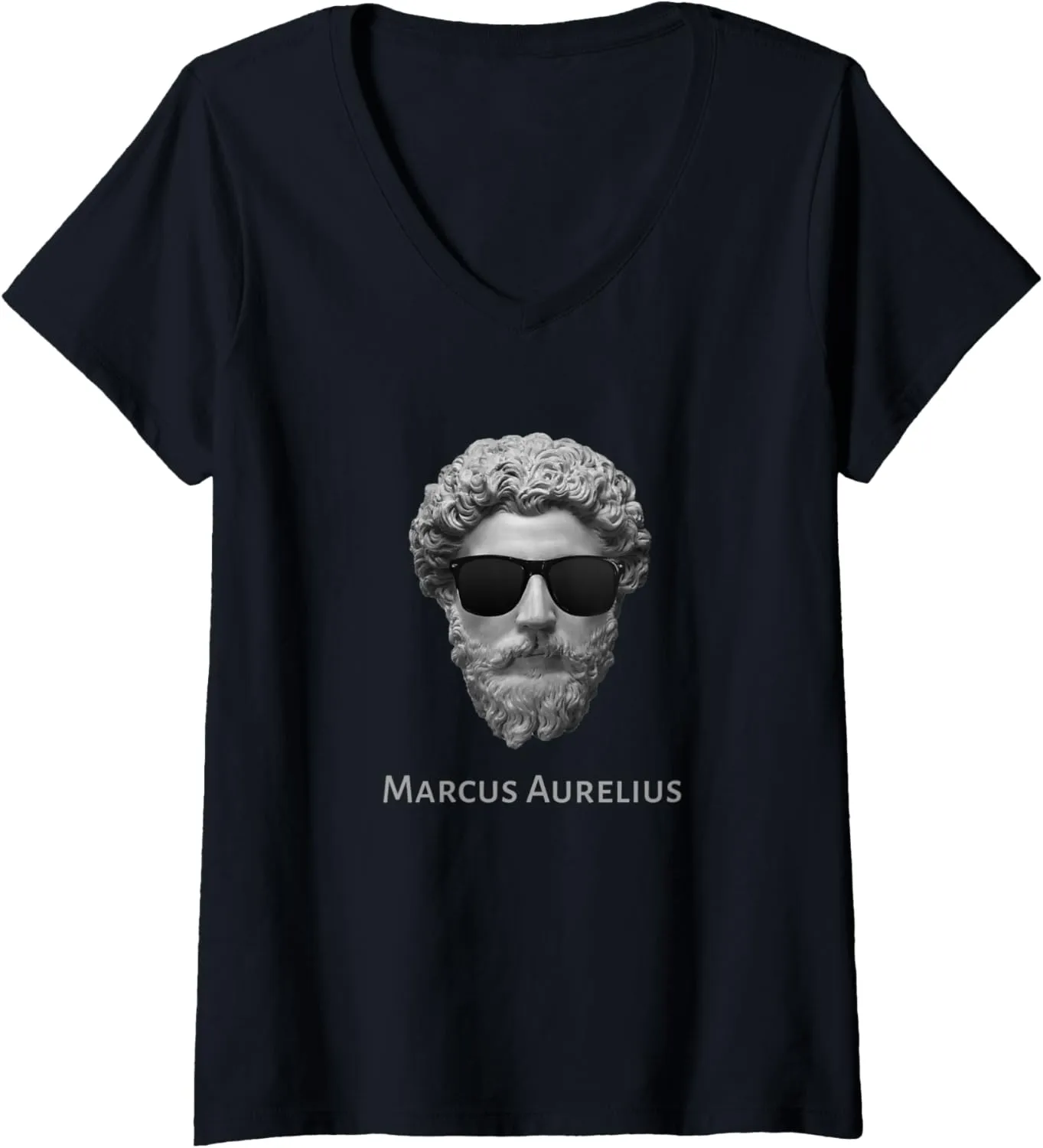 Womens Marcus Aurelius - Emperor, Stoic, Legend V-Neck T-Shirt