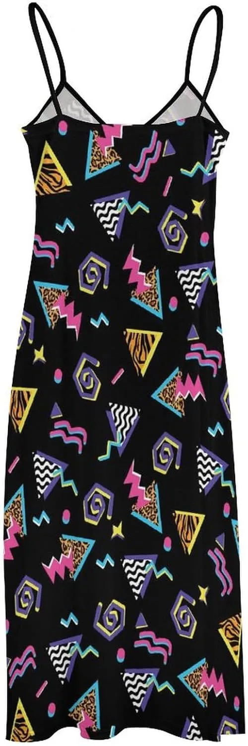Womens Maxi Dress, Women Dress, Womens Sundress Casual Spaghetti Strap V Neck Sleeveless Dress