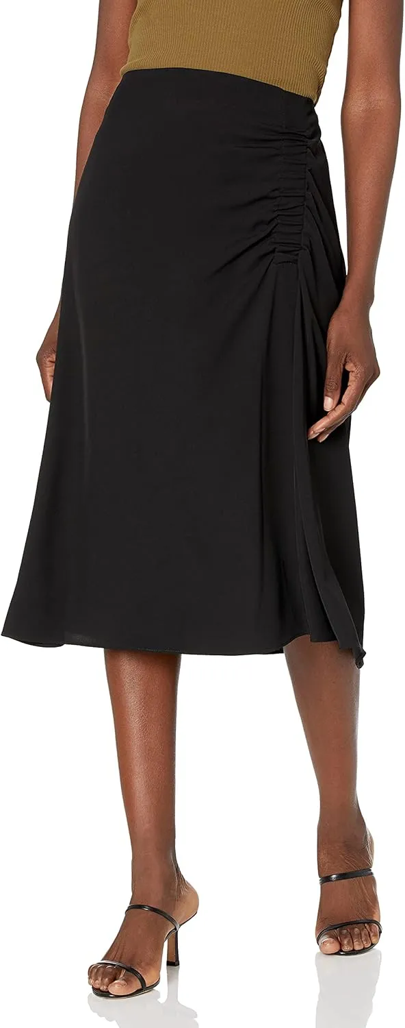 Women's Missy Pull on Pleated Everyday Midi Skirt