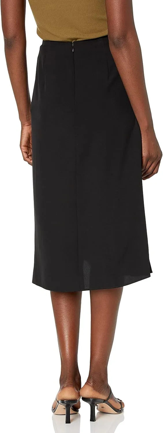 Women's Missy Pull on Pleated Everyday Midi Skirt