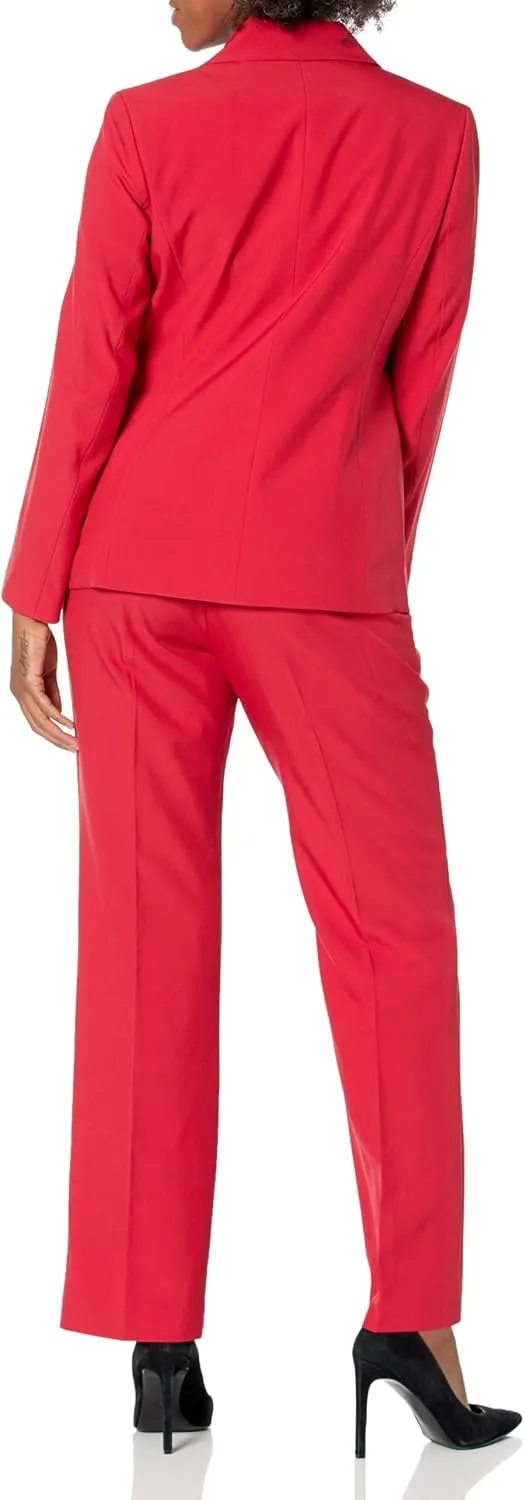 Women's One Button Blazer & Pant, 2pc Set
