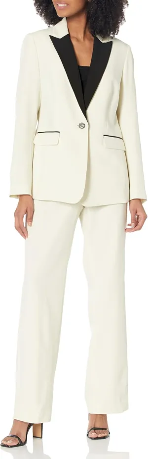 Women's One Button Blazer & Pant, 2pc Set