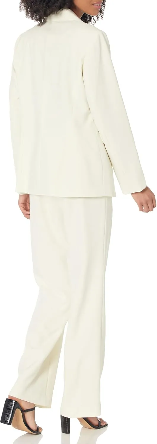 Women's One Button Blazer & Pant, 2pc Set