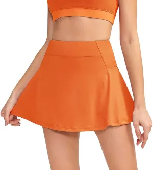 Women's Tennis Skirts 15" Golf Running Workout Athletic Skorts Built-in Shorts with Pockets