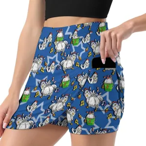 Womens Tennis Skirts Tie Dye High Waisted Athletic Golf Skorts with Shorts Pockets for Running Sports