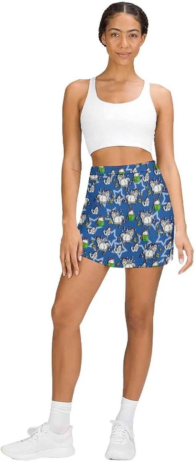 Womens Tennis Skirts Tie Dye High Waisted Athletic Golf Skorts with Shorts Pockets for Running Sports