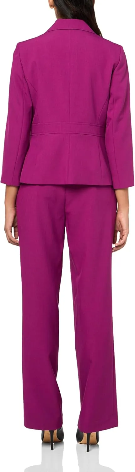 Women's Two Button Blazer & Pant, 2pc Set