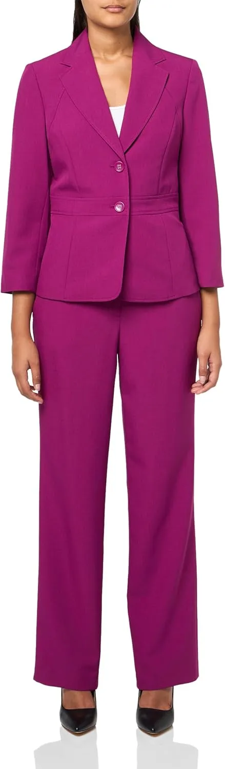 Women's Two Button Blazer & Pant, 2pc Set