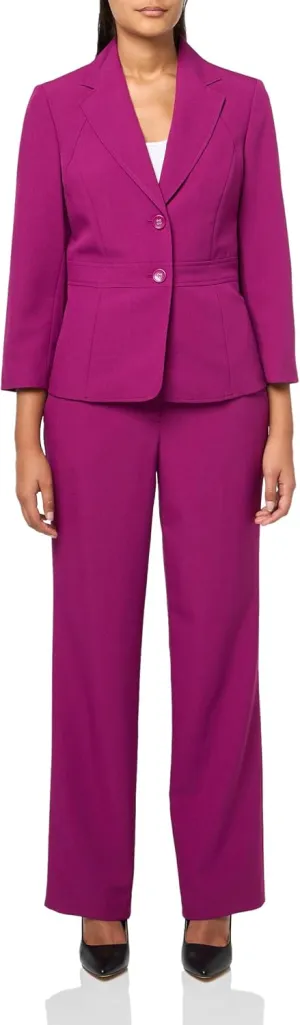 Women's Two Button Blazer & Pant, 2pc Set