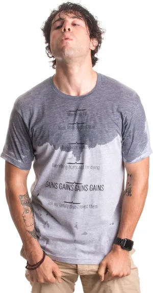 Workout Sweat Progress Marker | Funny Weight Lifting Work Out Fitness T-Shirt