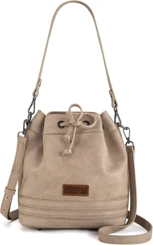 Wrangler Hobo Bags for Women Designer Bucket Purses Western Shoulder Handbags