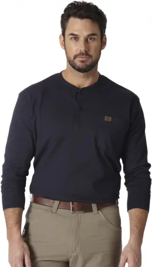 Wrangler Men's Long Sleeve Solid Henley Shirt